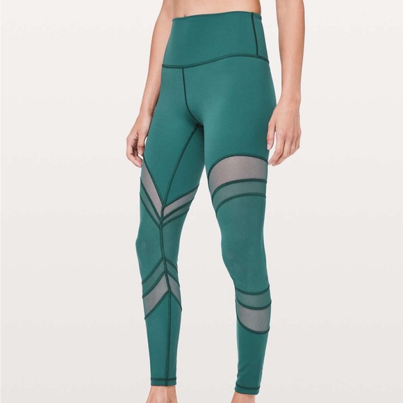 Lululemon Seek The Heat Tight *28" Green Jasper Size 10 - Picture 1 of 8